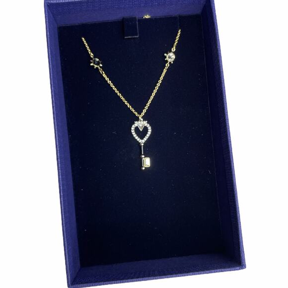 Swarovski Tarot Magic Necklace, Key Gold Tone - Picture 2 of 4